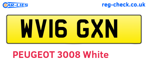WV16GXN are the vehicle registration plates.