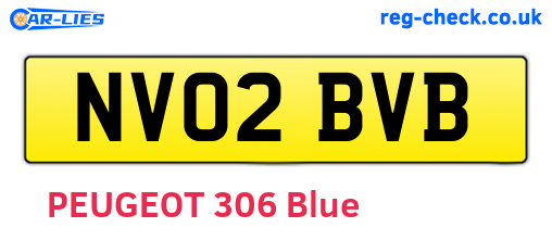 NV02BVB are the vehicle registration plates.