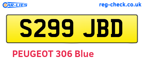 S299JBD are the vehicle registration plates.