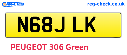 N68JLK are the vehicle registration plates.