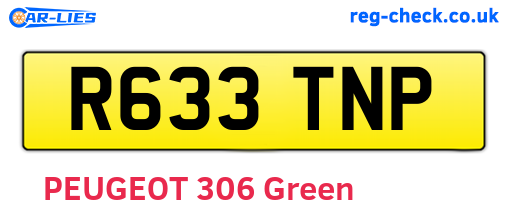 R633TNP are the vehicle registration plates.