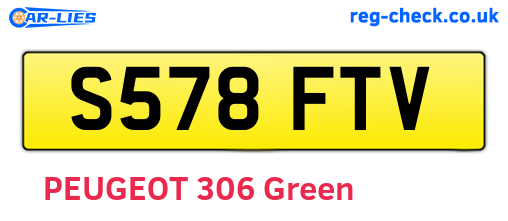 S578FTV are the vehicle registration plates.