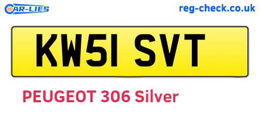 KW51SVT are the vehicle registration plates.
