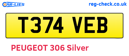 T374VEB are the vehicle registration plates.