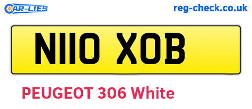 N110XOB are the vehicle registration plates.