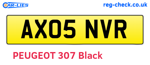 AX05NVR are the vehicle registration plates.
