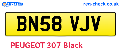 BN58VJV are the vehicle registration plates.