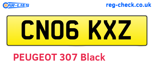 CN06KXZ are the vehicle registration plates.