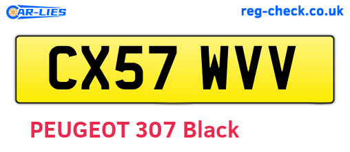 CX57WVV are the vehicle registration plates.