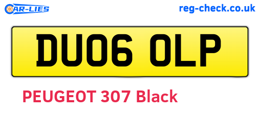 DU06OLP are the vehicle registration plates.