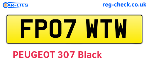 FP07WTW are the vehicle registration plates.