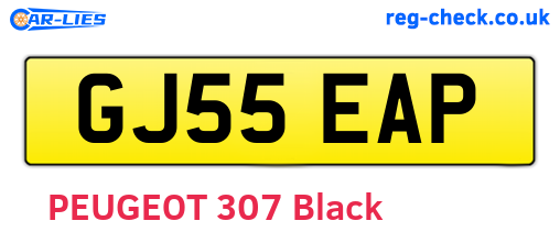 GJ55EAP are the vehicle registration plates.