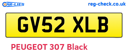 GV52XLB are the vehicle registration plates.