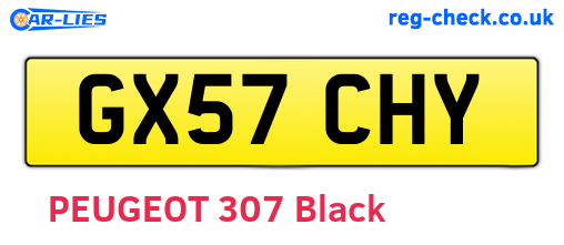 GX57CHY are the vehicle registration plates.