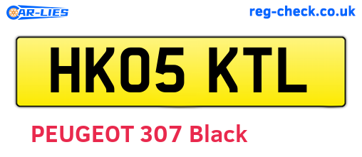 HK05KTL are the vehicle registration plates.