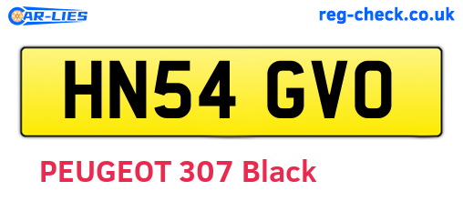 HN54GVO are the vehicle registration plates.