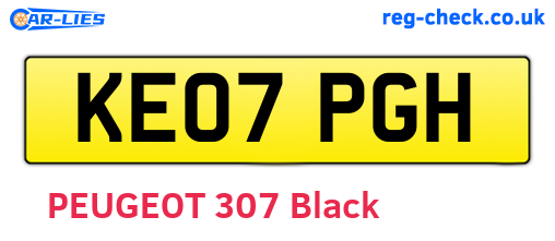 KE07PGH are the vehicle registration plates.