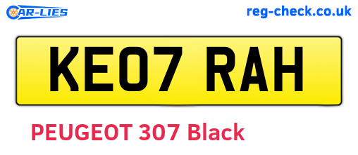 KE07RAH are the vehicle registration plates.