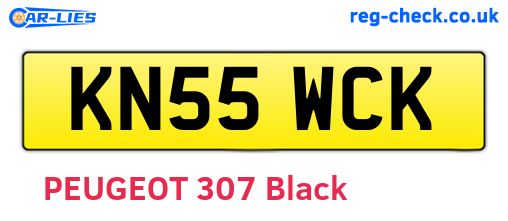 KN55WCK are the vehicle registration plates.