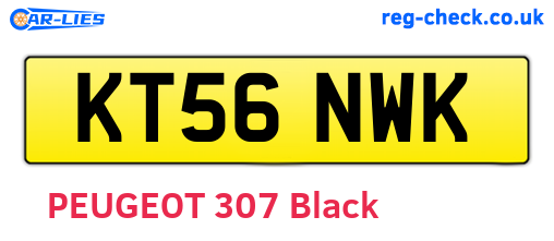 KT56NWK are the vehicle registration plates.