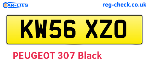 KW56XZO are the vehicle registration plates.