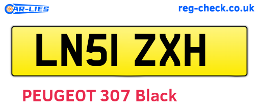 LN51ZXH are the vehicle registration plates.