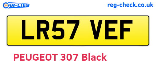 LR57VEF are the vehicle registration plates.