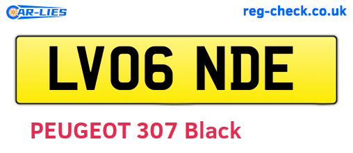 LV06NDE are the vehicle registration plates.