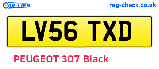 LV56TXD are the vehicle registration plates.