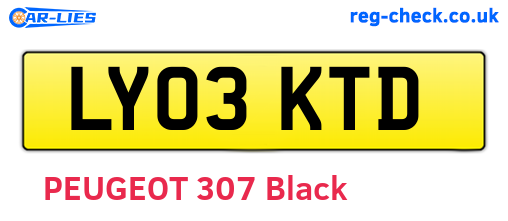 LY03KTD are the vehicle registration plates.