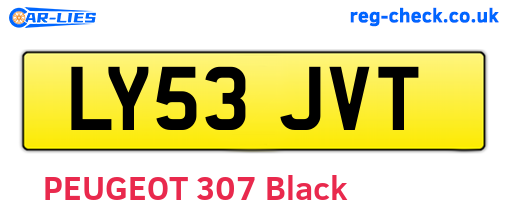 LY53JVT are the vehicle registration plates.