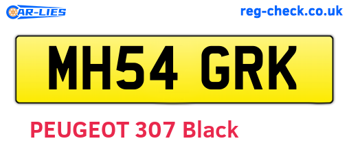 MH54GRK are the vehicle registration plates.