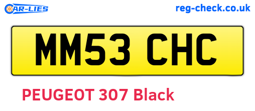 MM53CHC are the vehicle registration plates.