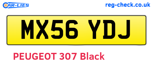 MX56YDJ are the vehicle registration plates.