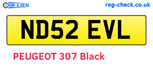 ND52EVL are the vehicle registration plates.
