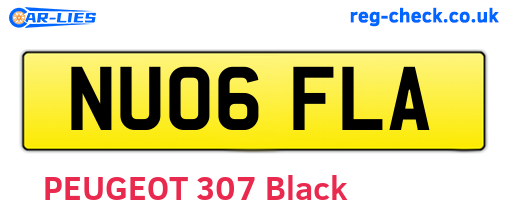 NU06FLA are the vehicle registration plates.