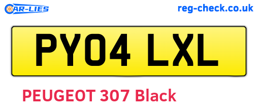 PY04LXL are the vehicle registration plates.