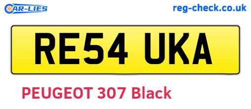 RE54UKA are the vehicle registration plates.