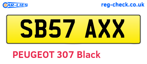 SB57AXX are the vehicle registration plates.