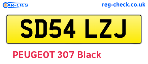 SD54LZJ are the vehicle registration plates.