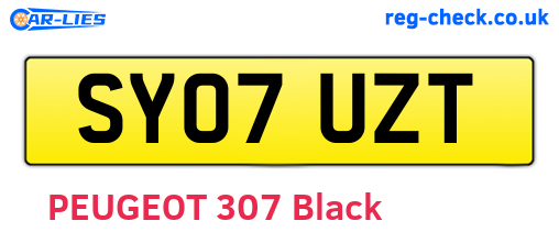 SY07UZT are the vehicle registration plates.
