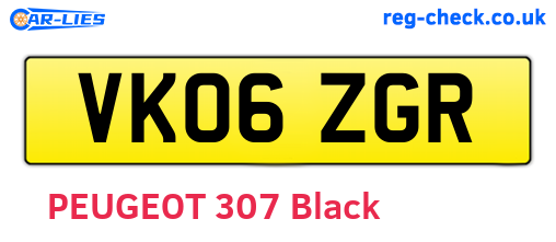 VK06ZGR are the vehicle registration plates.
