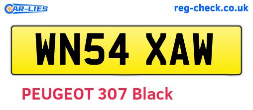 WN54XAW are the vehicle registration plates.