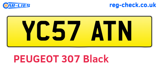 YC57ATN are the vehicle registration plates.