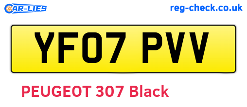 YF07PVV are the vehicle registration plates.