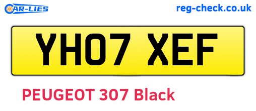 YH07XEF are the vehicle registration plates.