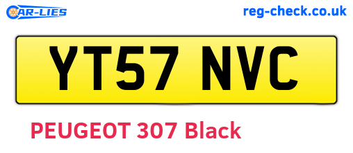 YT57NVC are the vehicle registration plates.