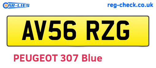 AV56RZG are the vehicle registration plates.