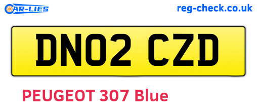 DN02CZD are the vehicle registration plates.