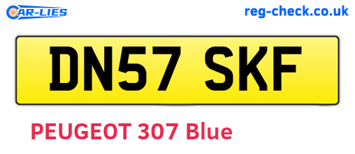 DN57SKF are the vehicle registration plates.